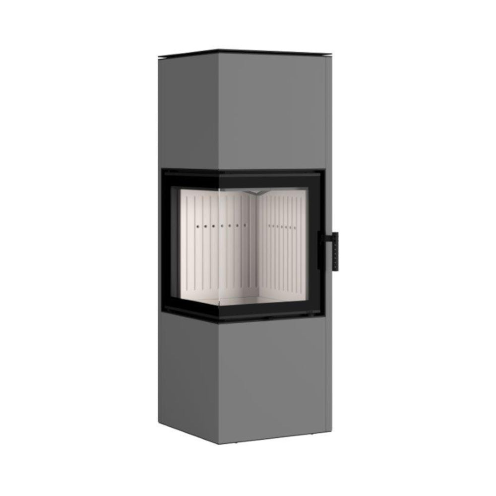 Hajduk Kaminofen Pixel L | 7 kW | rechteckiger Kaminofen | Grau
