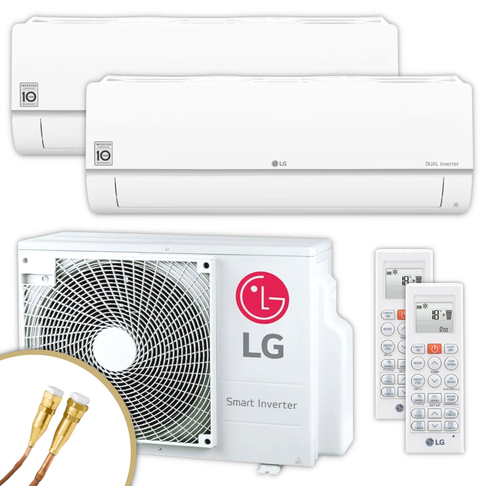LG Multisplit Klimaanlage Set STANDARD PLUS | 2,5 kW + 4,2 kW | Quick-Connect 