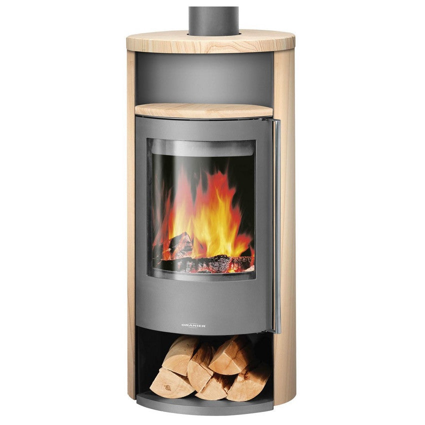 ORANIER | Polar Neo 4 | Kaminofen| Gussgrau | 5.0 kW | Sandstein