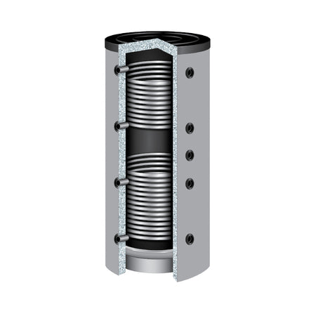 TWL | Pufferspeicher 200 Heizungswasser | 2 Wärmetauscher | 90°