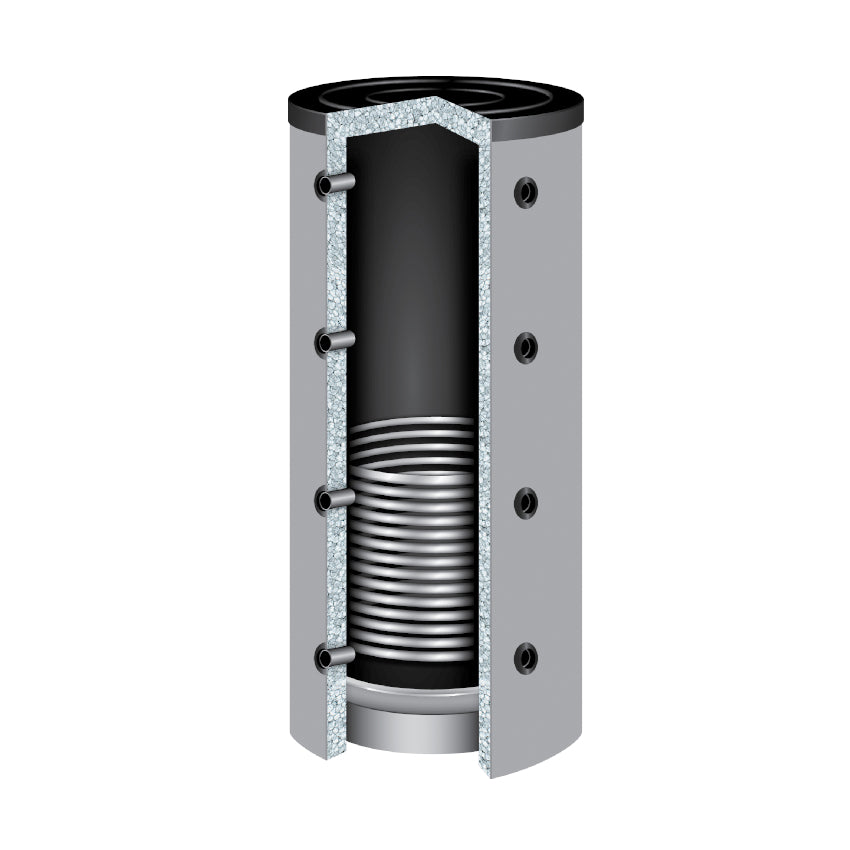 TWL | Pufferspeicher PR | 800 Heizungswasser | 1 Wärmetauscher | Querschnitt | 90°