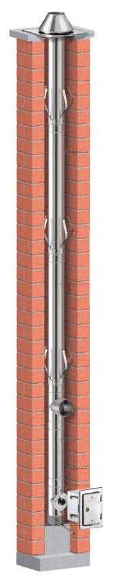 Schiedel Prima Plus Ø 130 mm Doppelwandiges Schornsteinsystem - 9,73m