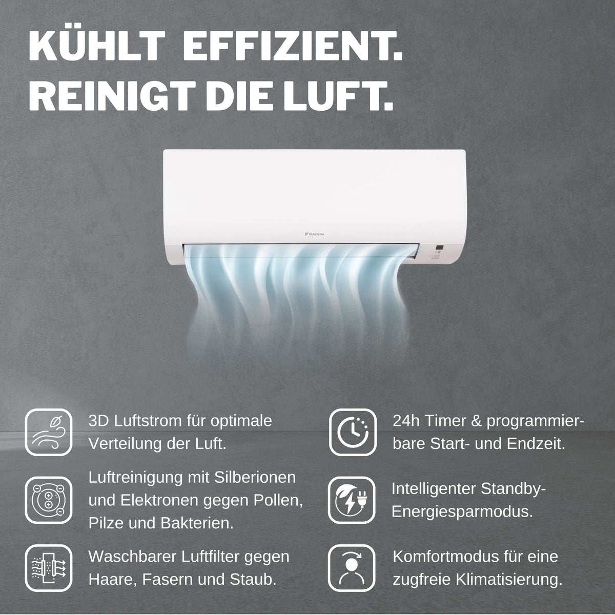 drei Daikin Comfora Wandgeraete mit 3MXM52A9 Aussengeraet, und drei Fernbedienungen | Klimaworld.com