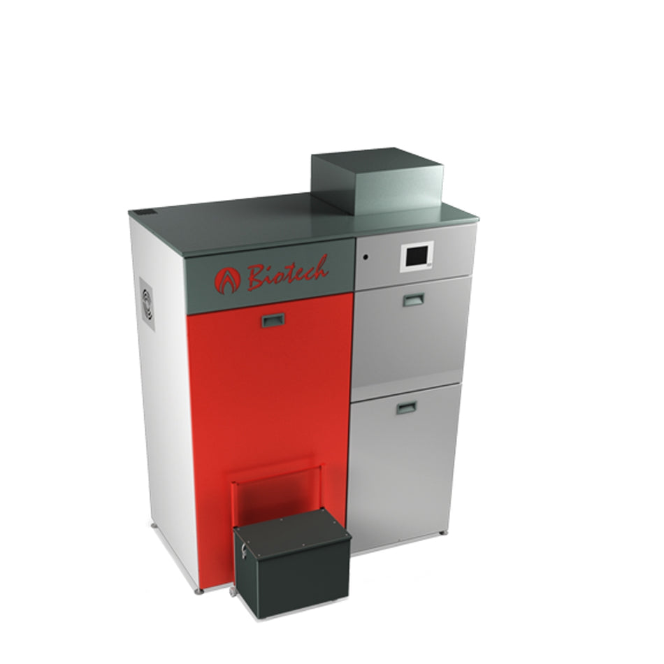 Biotech Bafa Pelletsheizkessel | PZ50RL automatische Befüllung | 49 kW | BAFA