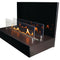 ebios-fire Wandkamin | Quadra Wall | Mattschwarz