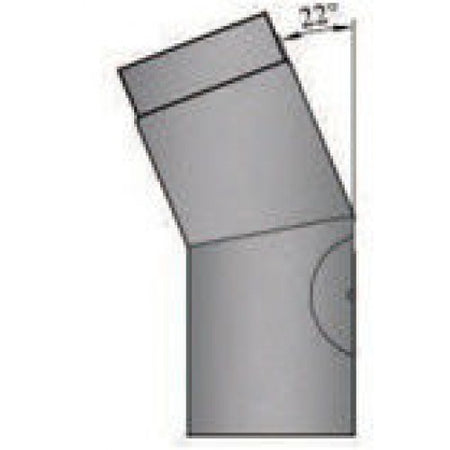 Rauchrohrbogen 22° mit Tür geschliffen Durchmesser 200mm