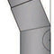 Rauchrohrbogen 22° mit Tür geschliffen Durchmesser 180mm