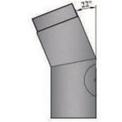 Rauchrohrbogen 22° mit Tür geschliffen Durchmesser 180mm
