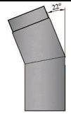 Rauchrohrbogen 22° Durchmesser 180mm