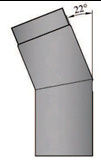 Rauchrohrbogen 11° geschliffen Durchmesser 130mm