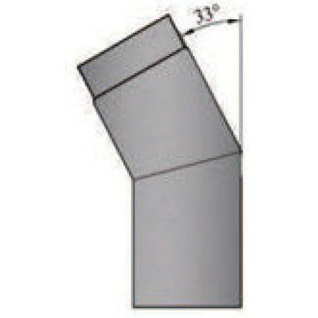 Rauchrohrbogen 33° mit Tür geschliffen Durchmesser 120mm