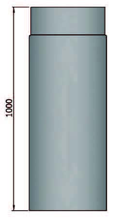 Rauchrohr 1000mm mit Durchmesser 200mm
