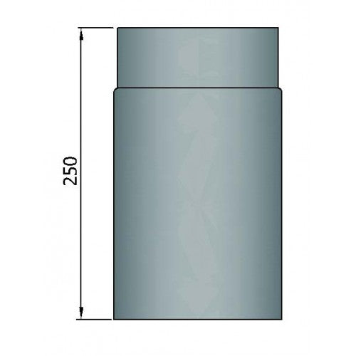 Rauchrohr 250mm mit Durchmesser 120mm