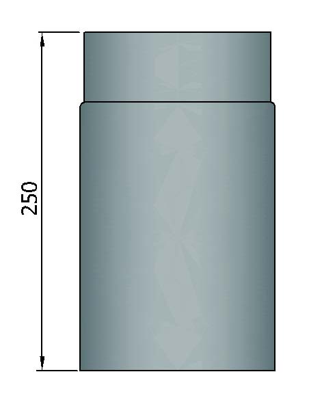 Rauchrohr 250mm mit Durchmesser 130mm