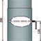 Rauchrohr 250mm mit L Drosselklappe Durchmesser 120mm