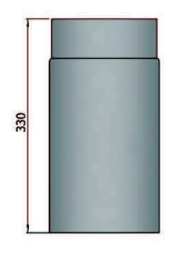 Rauchrohr 330mm mit Durchmesser 200mm