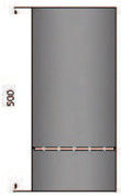 Rauchrohr 500mm mit Kondensring Durchmesser 140mm