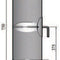 Rauchrohr 750mm-Drosselklappe, integrierter Tür und Kondensring Ø130mm