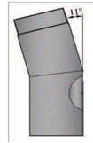 Rauchrohrbogen 11° mit Tür geschliffen Durchmesser 130mm