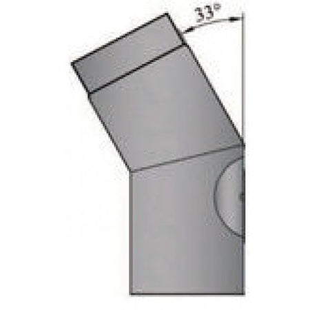 Rauchrohrbogen 33° mit Tür Durchmesser 150mm