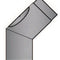 Rauchrohrbogen 45° mit Tür oben geschliffen Durchmesser 130mm