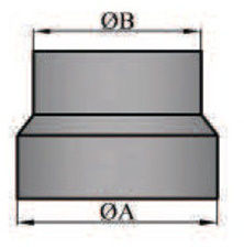 Rauchrohr/Ofenrohr Reduzierung 150/120mm