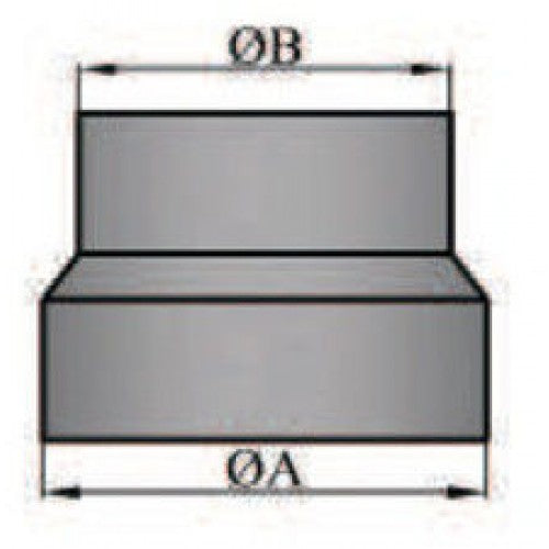 Rauchrohr/Ofenrohr Reduzierung 150/130mm