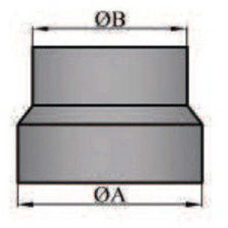 Rauchrohr/Ofenrohr Reduzierung 150/130mm