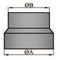 Rauchrohr/Ofenrohr Reduzierung 200/160mm