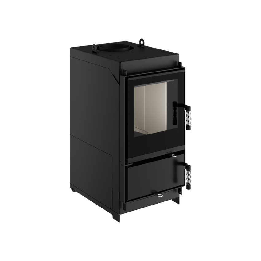 Spartherm Kamineinsatz Renova Cs-50, Stahlkorpus mit Glasscheibe, zwei Griffen, Rauchrohranschluss oben | Klimaworld.com