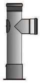 Pelletrohrstütze höhenverstellbar Durchmesser 100mm