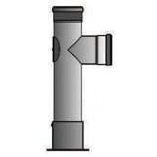 Pelletrauchrohrstütze höhenverstellbar Durchmesser 80mm