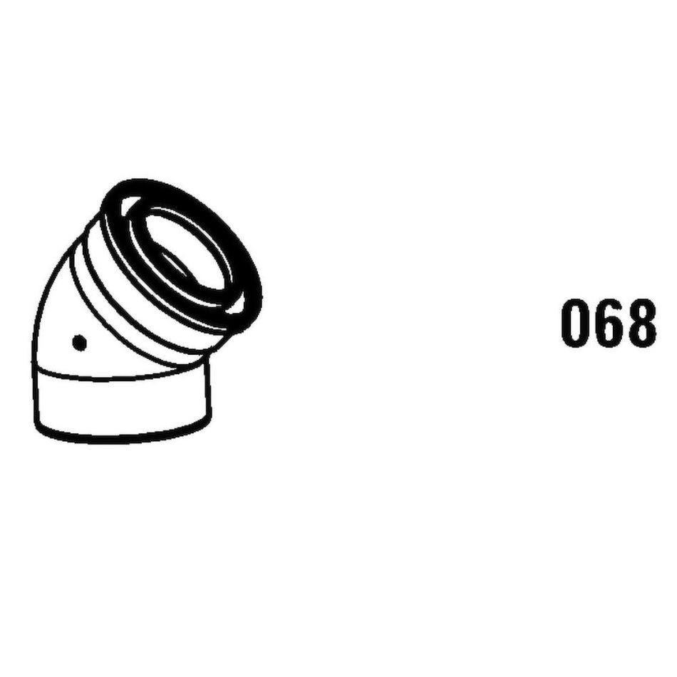 1760/7_RX Abgasbogen DN 110/160,45 Grad,D11 B45_thermoflux_1