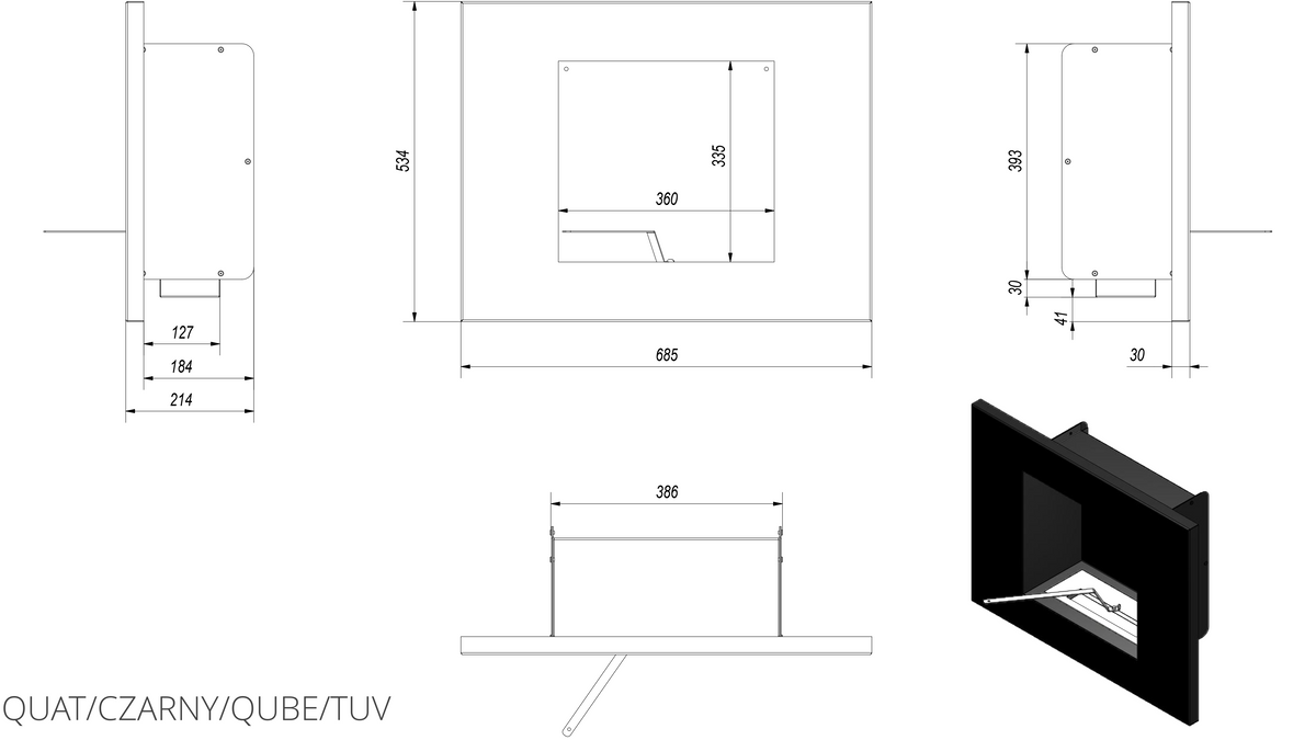 Technische Zeichnung - QUAT/CZARNY/QUBE/TUV