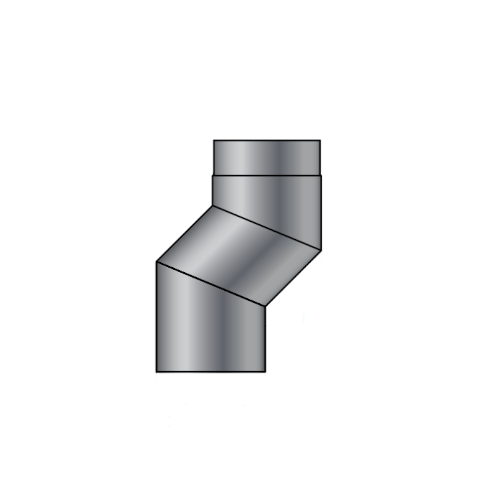 S-Versatzbogen, Ø 150 mm, Grau, Versatz 80 mm | Klimaworld.com