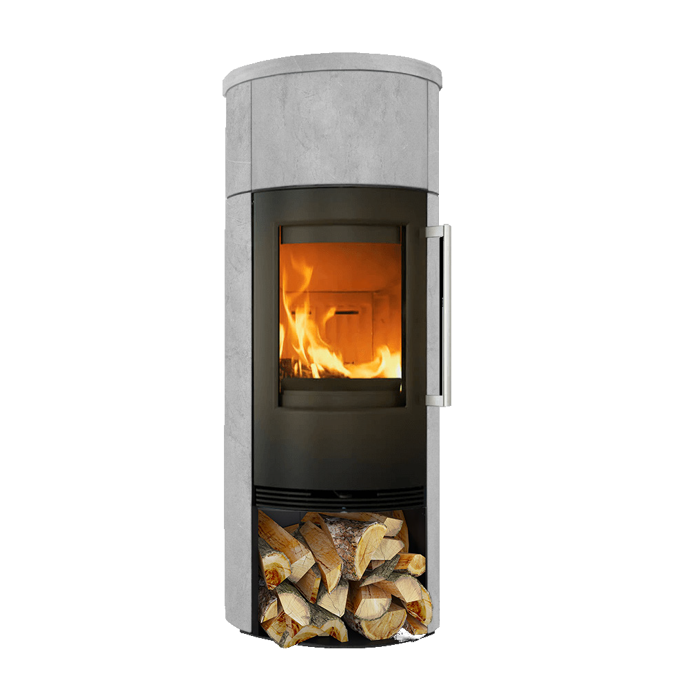 TermaTech | Kaminofen | TT21R-HST | Matt Speckstein | Weiß | 5 kW