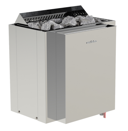 Sentiotec Sauna Set Fasssauna Kaski 220 View mit Saunaofen Viking Combi und Steuerung K3-Next | klimaworld.com