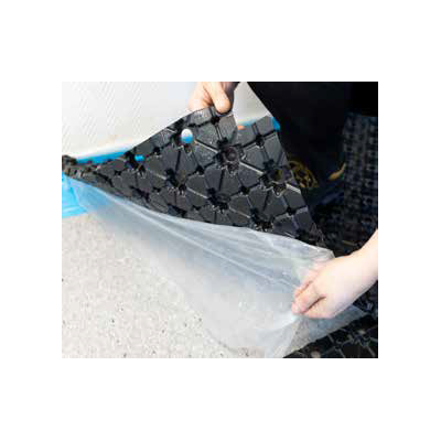 Schutzfolie entfernen Noppenplatte | www.klimaworld.com