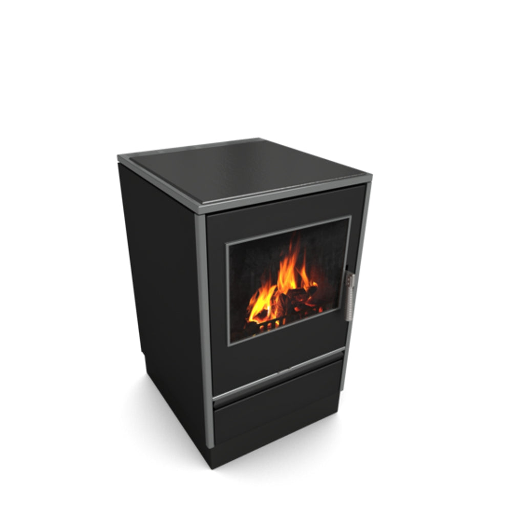 Glutos HHS 02 S Küchenherd mit Sichtscheibe in schwarz 5,5 kW | klimaworld.com