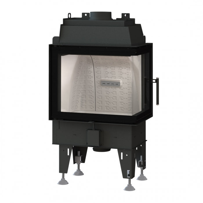 Warmluft Kamineinsatz BEF Feel 8 CP | schwenkbar | 8 kW | Eckscheibe rechts | Klimaworld.com 