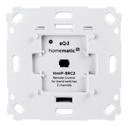 Homematic IP Wandtaster für Markenschalter - 2-fach | eQ-3 | HmIP-BRC2