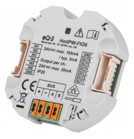 Homematic IP Wired I/O Modul 6-fach - Unterputz | eQ-3 | HmIPW-FIO6
