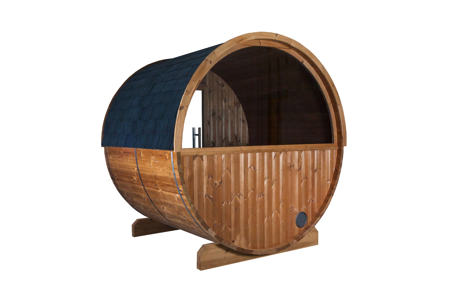 Sentiotec Sauna Set Kaski 180 Panorama mit Saunaofen Scandia Next inkl. Steuerung | klimaworld.com