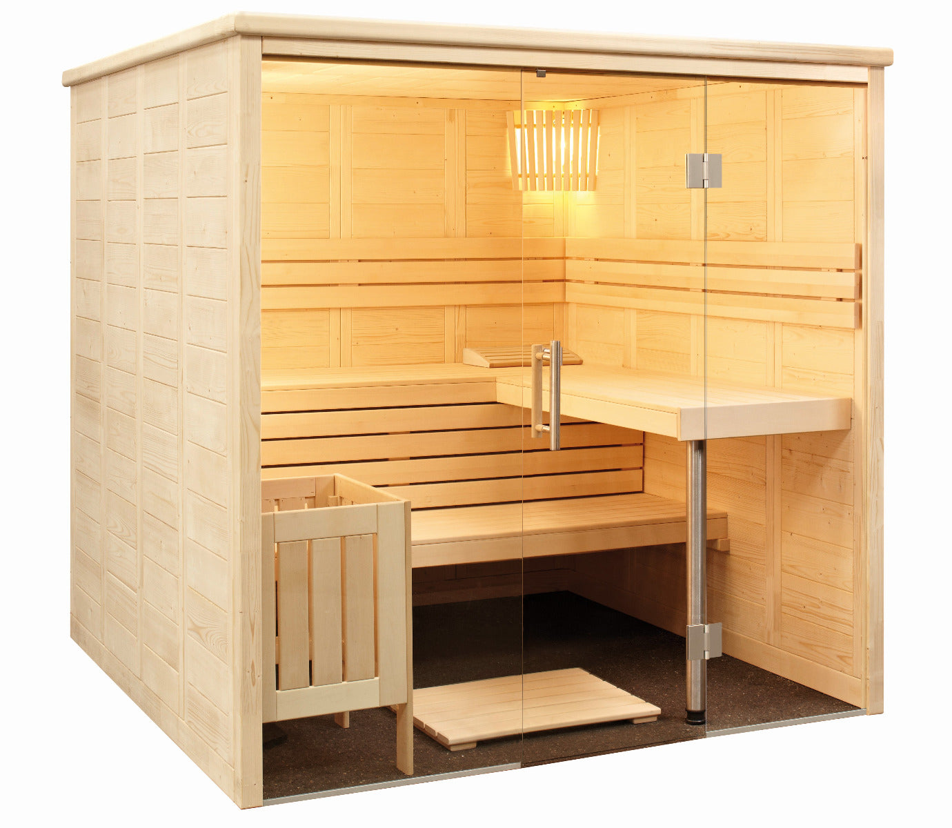 Sentiotec Sauna Set Alaska View mit Saunaofen und Steuerung | klimaworld.com