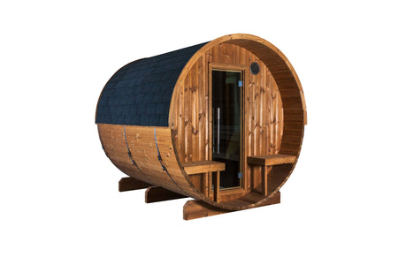 Sentiotec Sauna Set Kaski 240 Panorama mit Saunaofen Scandia Next inkl. Steuerung | klimaworld.com