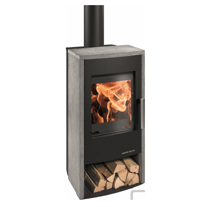 Rubus Easy 295.15-ST perl-schwarz Serpentino | mit Holzlagerfach | 6 kW