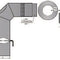 Rauchrohrset 3-teiliger Bogen mit Schieberohr Durchmesser 130mm