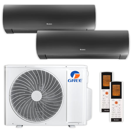 GREE | Multisplit-Klimaanlage FAIRY BLACK | 2,7 kW + 3,5 kW