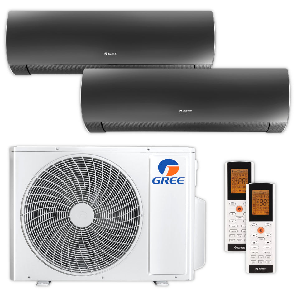 GREE | Multisplit-Klimaanlage FAIRY BLACK | 2,7 kW + 3,5 kW