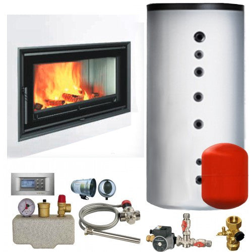 Wasserkamineinsatz durchsicht Twin V 9 Aquatic 22 kW BEF Home Set 1